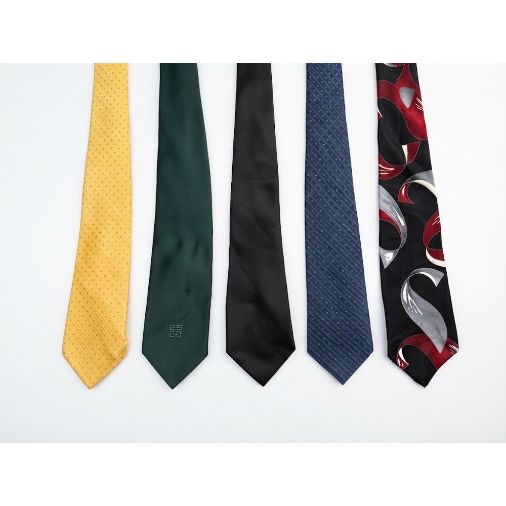Professional Givenchy & Mixed Silk Neckties Mens OS Multi Good Designer Lot 5pc